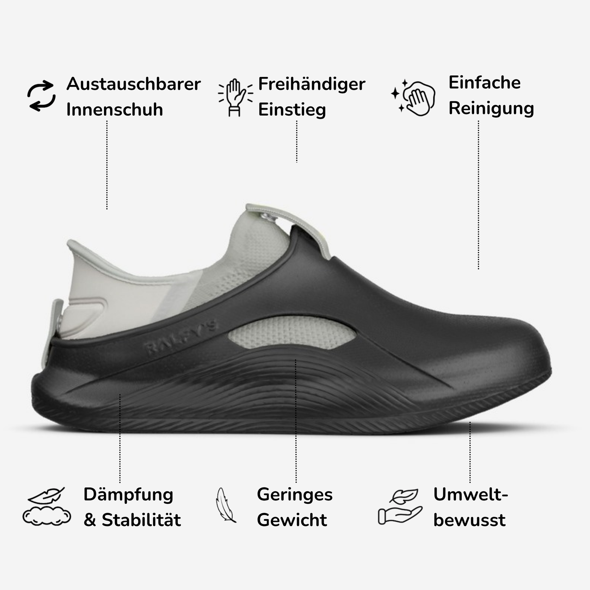 N1 Vorteile Infografik – Schwarz/Grau