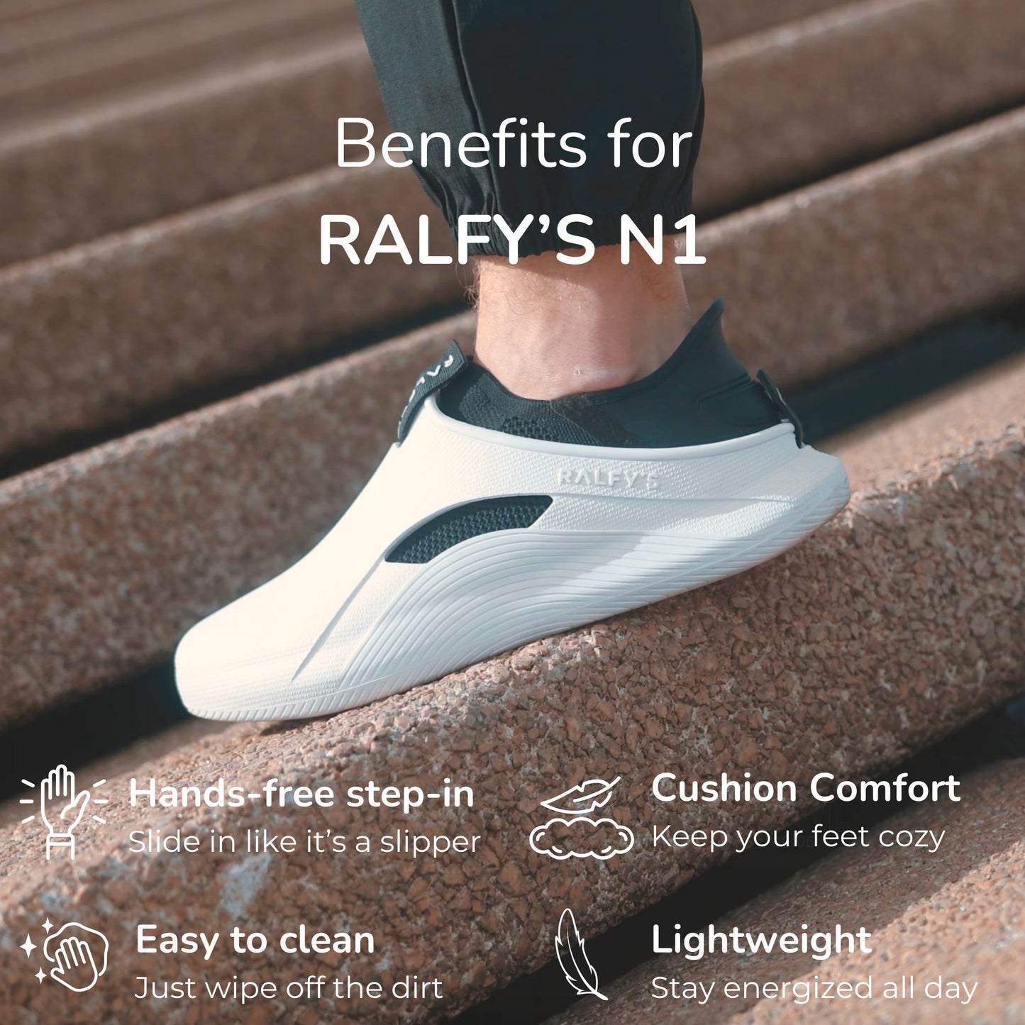 RALFY'S N1 Grau/Navy – modularer Komfortschuh für Pflege & lange Schichten